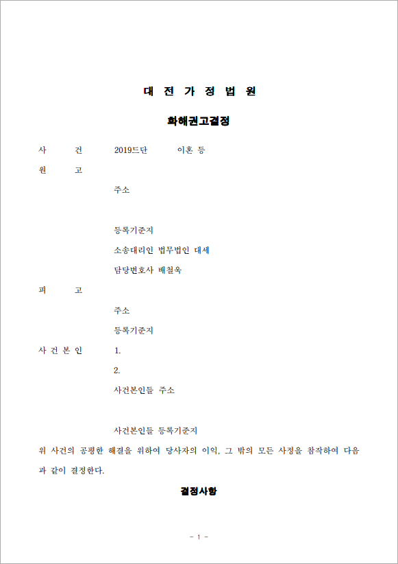 이혼을 번복하는 배우자와 이혼