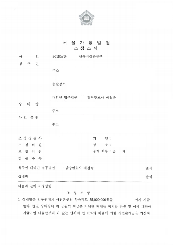배우자의 달라진 사정으로 양육비 청구