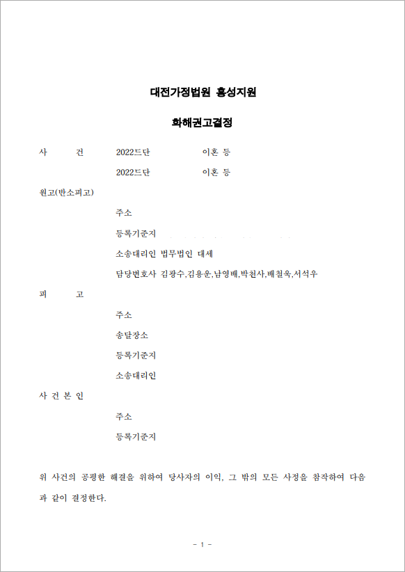 배우자 폭력 및 도박 이혼
