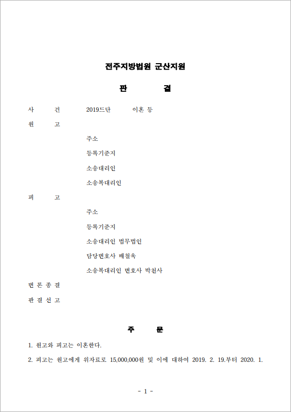 위자료 방어, 합리적인 재산분할